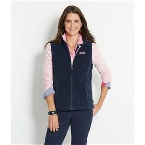NWOT Women’s Vineyard Vines Navy Fleece Vest - Size Small